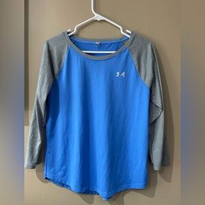 Under Armour Women's Blue and Gray Top